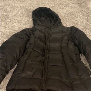 Black womens puffer jacket